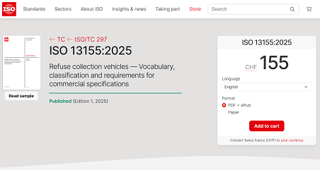 歷史性突破 | 盈峰環境主導！首個由中國企業牽頭編制的環衛裝備ISO國際標準正式發布！